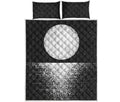 Black And White Moonlight Print Quilt Bed Set
