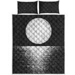 Black And White Moonlight Print Quilt Bed Set
