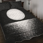 Black And White Moonlight Print Quilt Bed Set