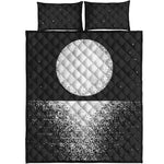 Black And White Moonlight Print Quilt Bed Set