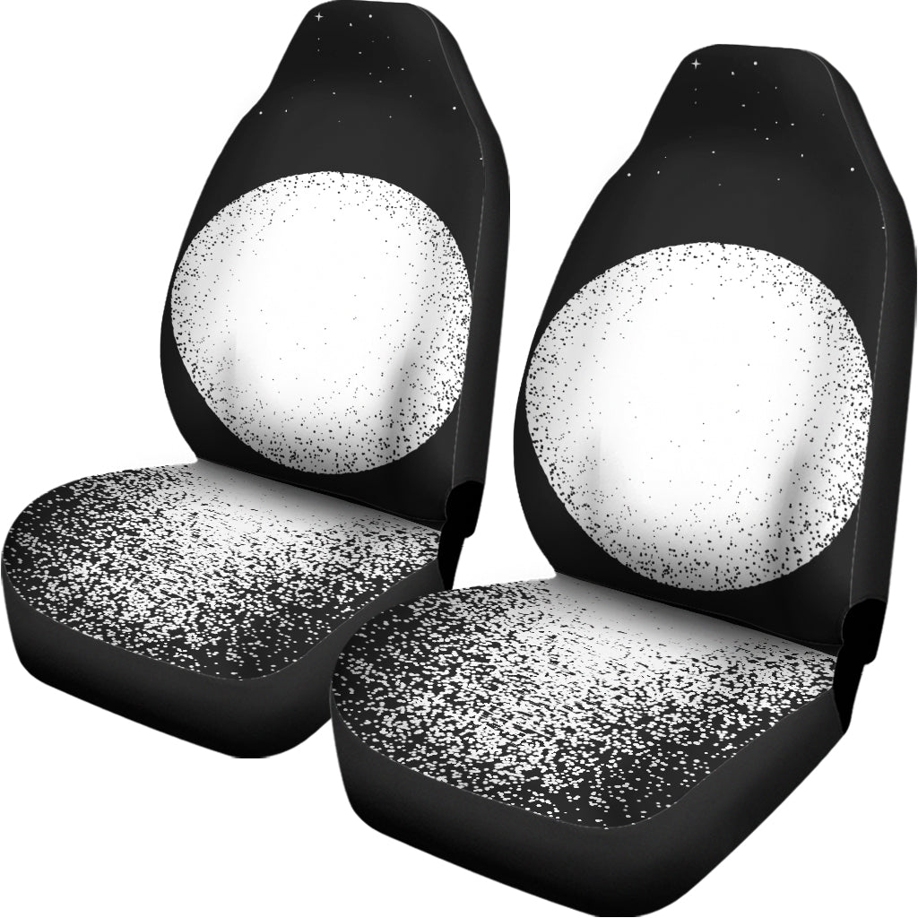 Black And White Moonlight Print Universal Fit Car Seat Covers