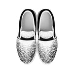 Black And White Moonlight Print White Slip On Shoes