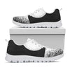 Black And White Moonlight Print White Sneakers