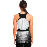 Black And White Moonlight Print Women's Racerback Tank Top