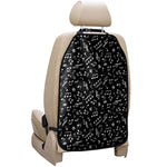Black And White Music Note Pattern Print Car Seat Organizers