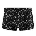 Black And White Music Note Pattern Print Men's Boxer Briefs