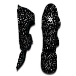 Black And White Music Note Pattern Print Muay Thai Shin Guard