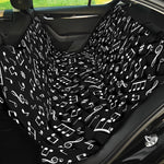 Black And White Music Note Pattern Print Pet Car Back Seat Cover