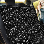 Black And White Music Note Pattern Print Pet Car Back Seat Cover