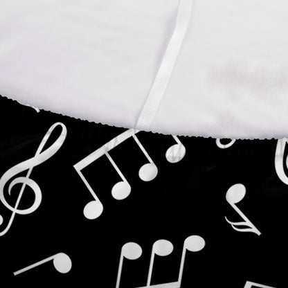 Black And White Music Note Pattern Print Sofa Cover