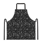 Black And White Mystic Wicca Print Apron