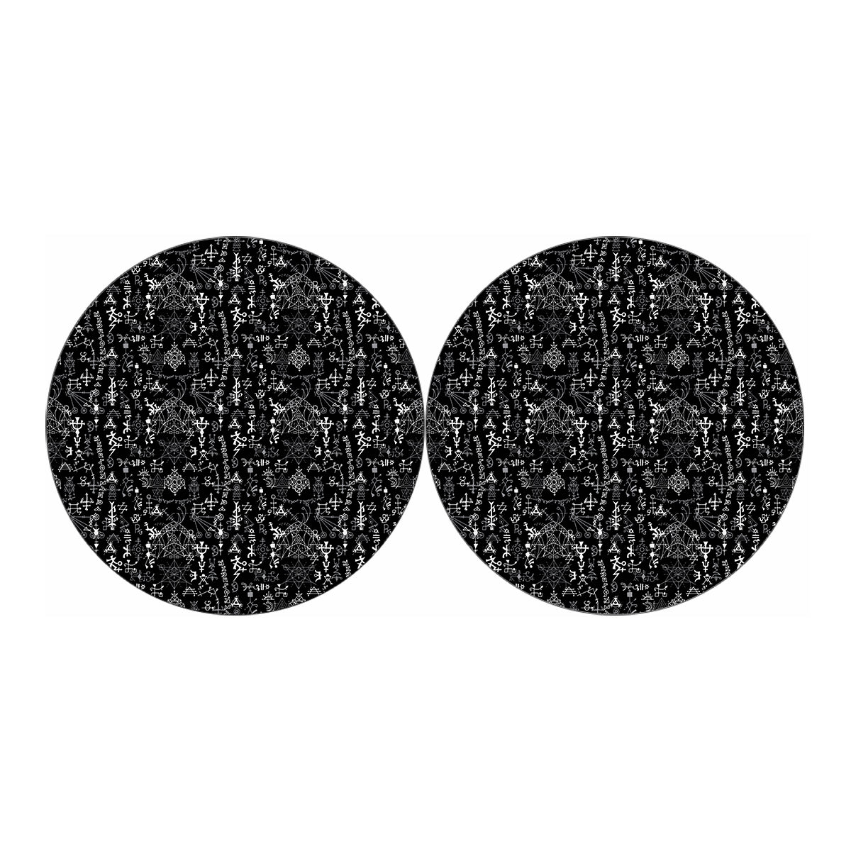 Black And White Mystic Wicca Print Car Coasters