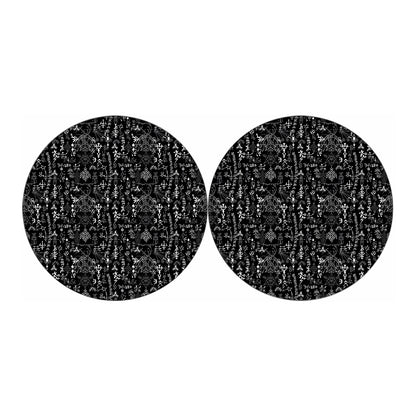 Black And White Mystic Wicca Print Car Coasters