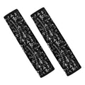 Black And White Mystic Wicca Print Car Seat Belt Covers