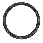 Black And White Mystic Wicca Print Car Steering Wheel Cover