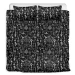 Black And White Mystic Wicca Print Duvet Cover Bedding Set