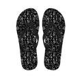 Black And White Mystic Wicca Print Flip Flops