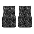 Black And White Mystic Wicca Print Front Car Floor Mats