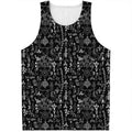 Black And White Mystic Wicca Print Men's Tank Top