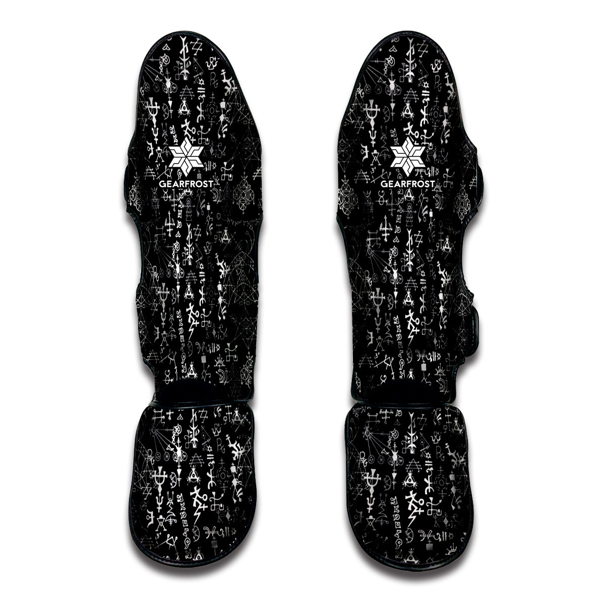 Black And White Mystic Wicca Print Muay Thai Shin Guard