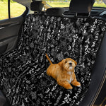 Black And White Mystic Wicca Print Pet Car Back Seat Cover