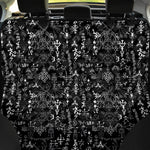 Black And White Mystic Wicca Print Pet Car Back Seat Cover