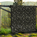 Black And White Mystic Wicca Print Quilt