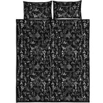 Black And White Mystic Wicca Print Quilt Bed Set