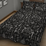 Black And White Mystic Wicca Print Quilt Bed Set