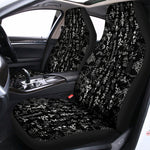 Black And White Mystic Wicca Print Universal Fit Car Seat Covers