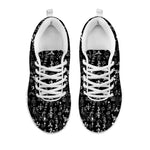 Black And White Mystic Wicca Print White Sneakers