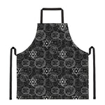 Black And White Mystic Witch Print Apron