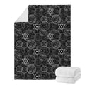 Black And White Mystic Witch Print Blanket