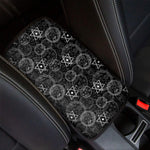 Black And White Mystic Witch Print Car Center Console Cover