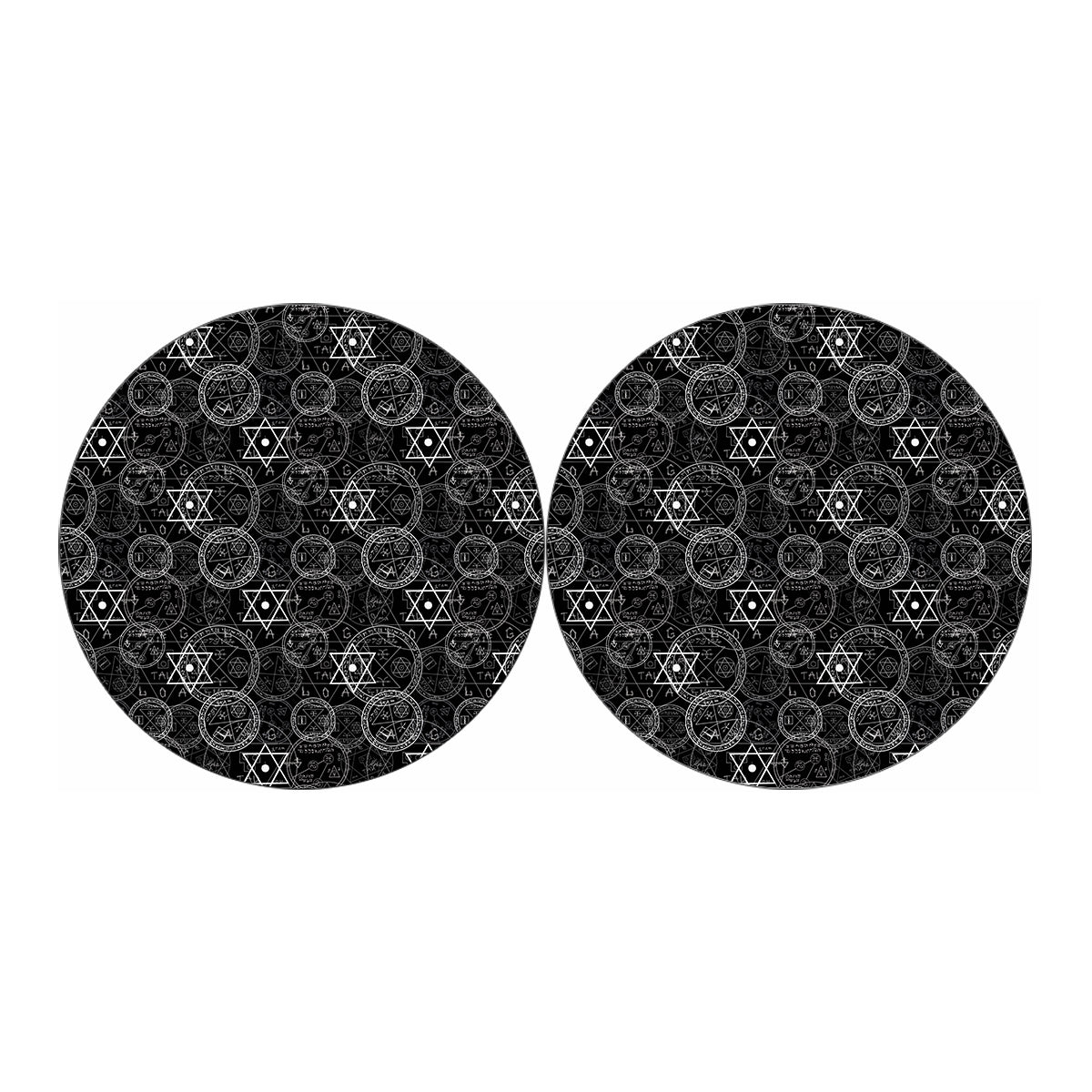 Black And White Mystic Witch Print Car Coasters