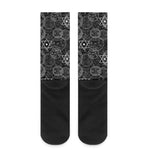 Black And White Mystic Witch Print Crew Socks