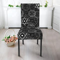 Black And White Mystic Witch Print Dining Chair Slipcover