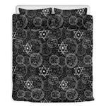 Black And White Mystic Witch Print Duvet Cover Bedding Set