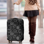 Black And White Mystic Witch Print Luggage Cover