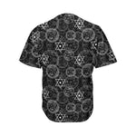 Black And White Mystic Witch Print Men's Baseball Jersey