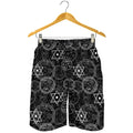 Black And White Mystic Witch Print Men's Shorts