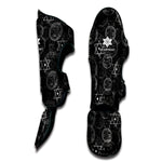 Black And White Mystic Witch Print Muay Thai Shin Guard
