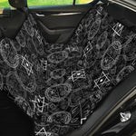 Black And White Mystic Witch Print Pet Car Back Seat Cover
