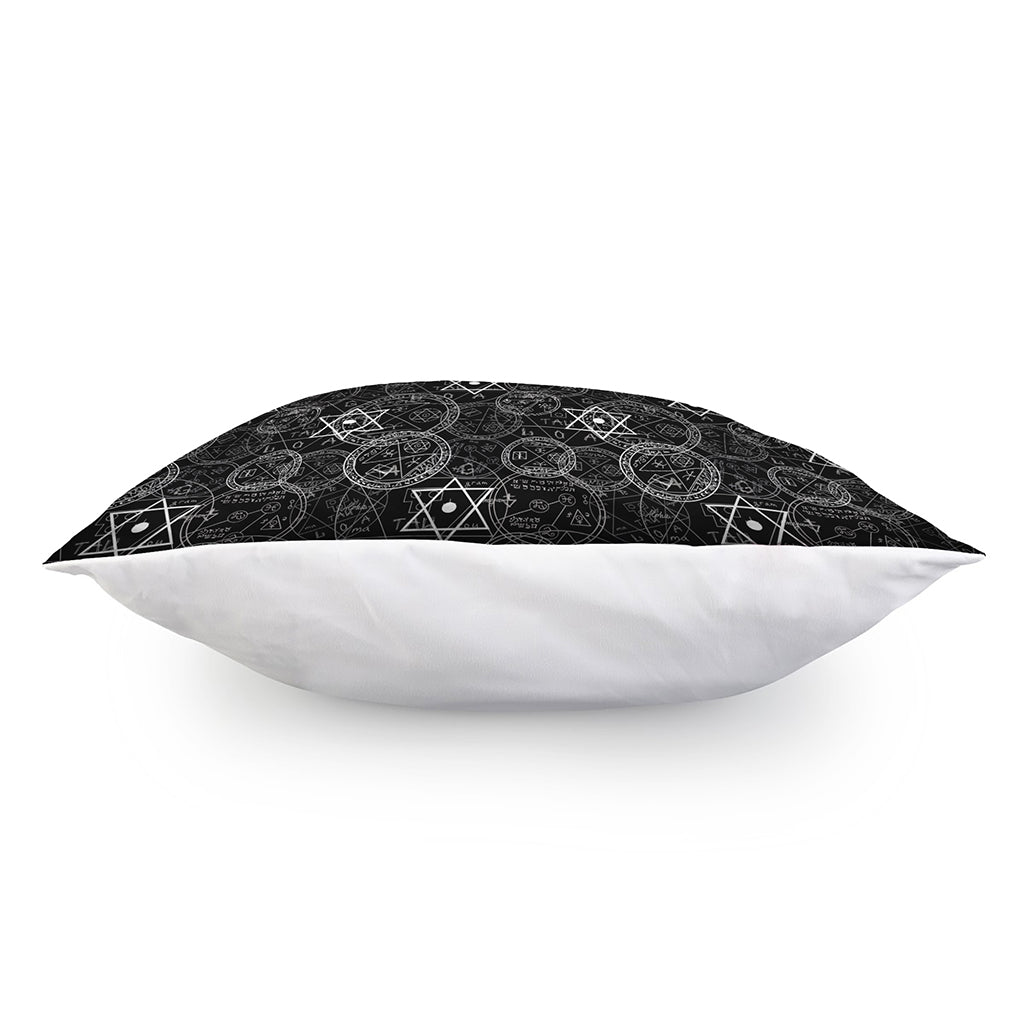 Black And White Mystic Witch Print Pillow Cover
