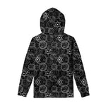 Black And White Mystic Witch Print Pullover Hoodie