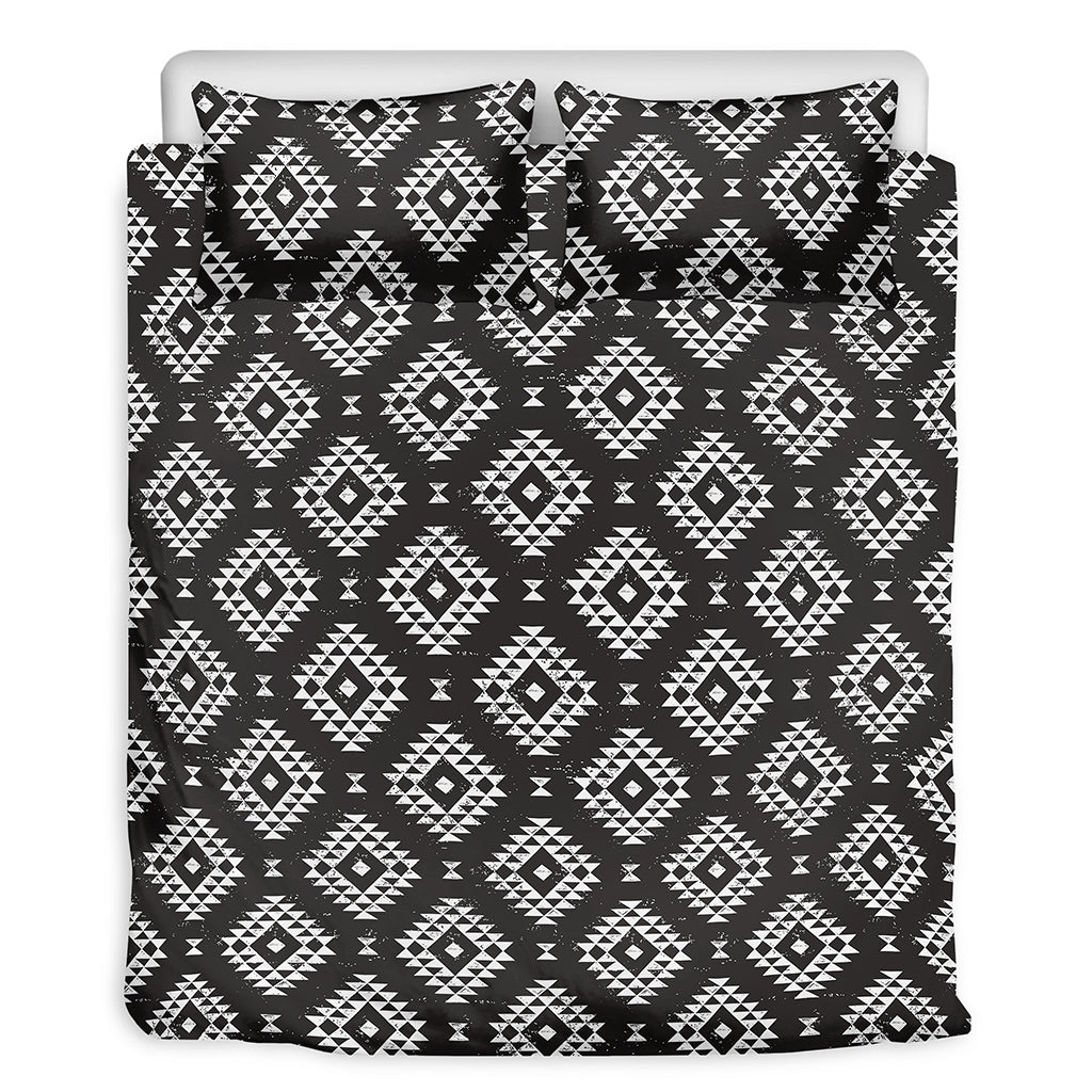 Black And White Navajo Pattern Print Duvet Cover Bedding Set
