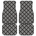 Black And White Navajo Pattern Print Front and Back Car Floor Mats