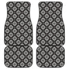 Black And White Navajo Pattern Print Front and Back Car Floor Mats