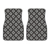 Black And White Navajo Pattern Print Front Car Floor Mats