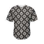 Black And White Navajo Pattern Print Men's Baseball Jersey